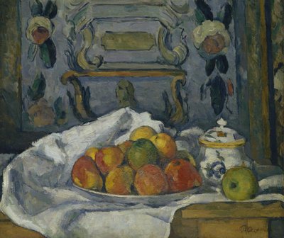 Schaal met appels door Paul Cézanne